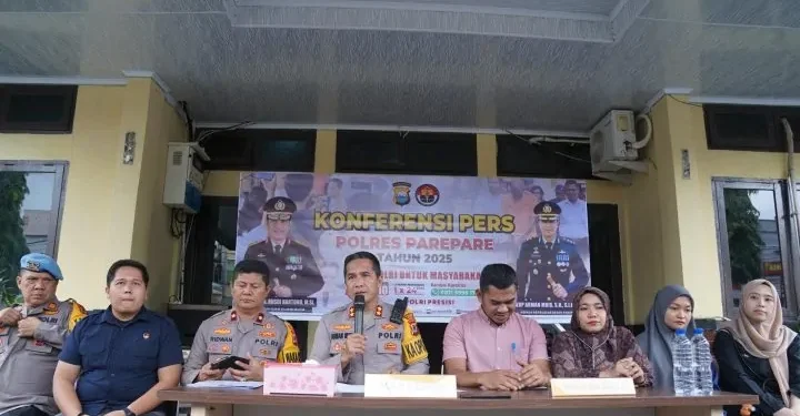 Polres Parepare Gelar Konferensi Pers Terkait Meninggalnya Tahanan Tindak Pindana Narkoba