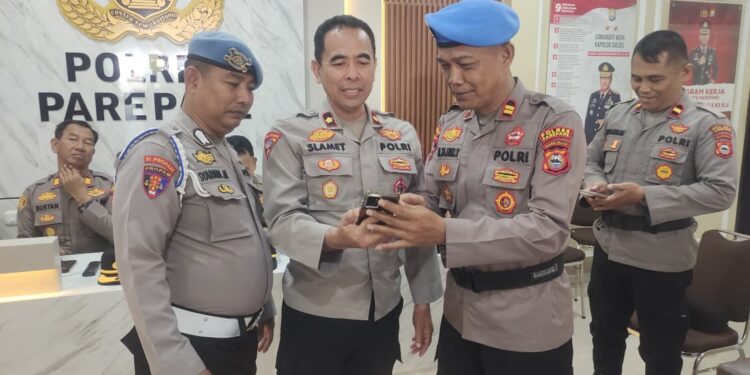 Kapolres Parepare Pimpin Sidak HP PJU, Cek Jejak Judi Online dan Pinjol