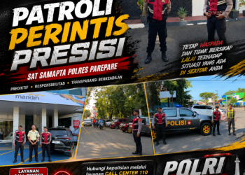 Patroli Perintis Presisi Samapta Polres Parepare, Hadir Kawal Aktivitas Warga dan Beri Rasa Aman