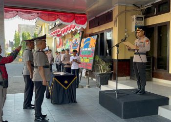 Kapolres Parepare Pimpin Upacara Serah Terima Jabatan, Kabag SDM dan Kasi Propam Polres Parepare