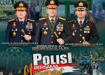 Tagline “Polisi Bersama Masyarakat” Menghiasi Sejumlah Titik di Parepare