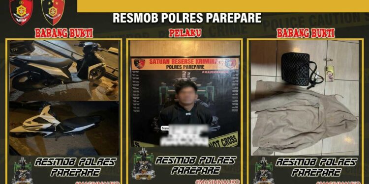Resmob Polres Parepare Tangkap Pelaku Jambret, Uang Hasil Kejahatan Dipakai Judi Online